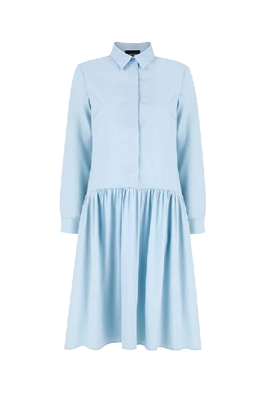 Women's shirt dress soft twill -Anne Cotton Shirt Dress