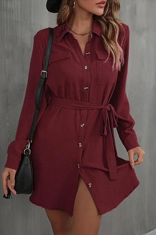 Women's shirt dress summer office -BUTTON DOWN DANDY SHIRTS DRESS