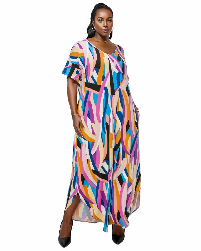 Ladies maxi dress tunic -Francesca Pocket Maxi Dress | Royal