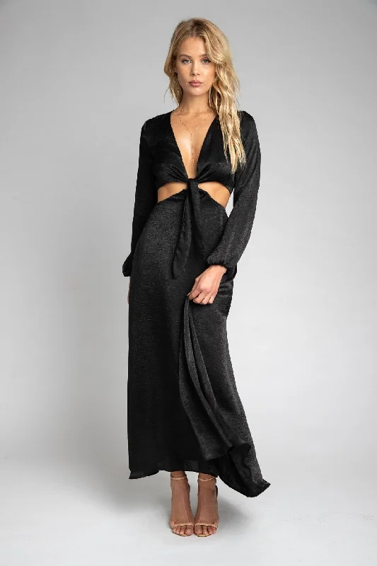 Ladies maxi dress casual event -Noelle Maxi in Black