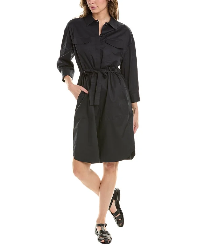 Women's shirt dress soft taupe -Peserico Shirtdress