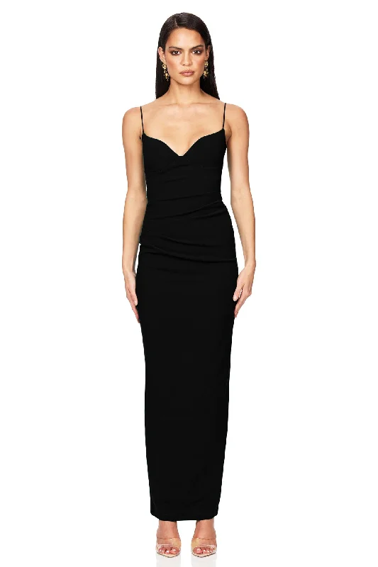 Ladies maxi dress autumn -Nookie Affinity Maxi Dress - Black