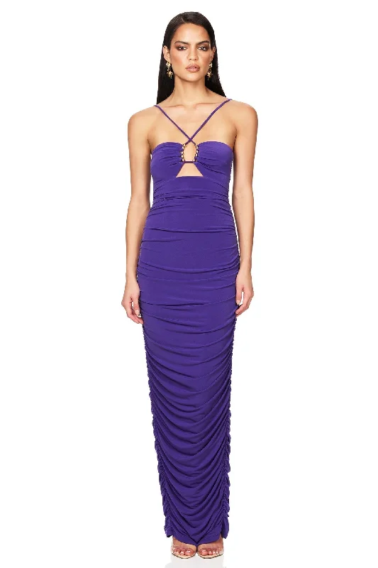 Ladies maxi dress black -Nookie Empire Maxi Dress - Purple