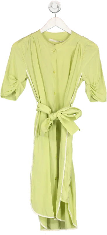 Women's shirt dress summer casual -Dorothee Schumacher Green Belted Shirt Dress UK S