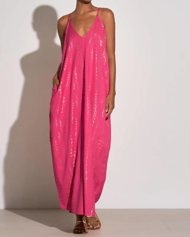 Ladies maxi dress rooftop -Arrow Print Maxi Dress In Pink | Pink