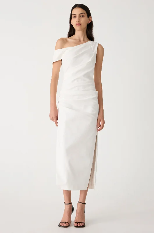 Women's midi dress gradient -Misha Raquel Midi Dress - Ivory