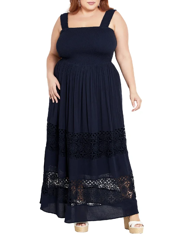 Ladies maxi dress animal print -Maxi By The Beach | NAVY