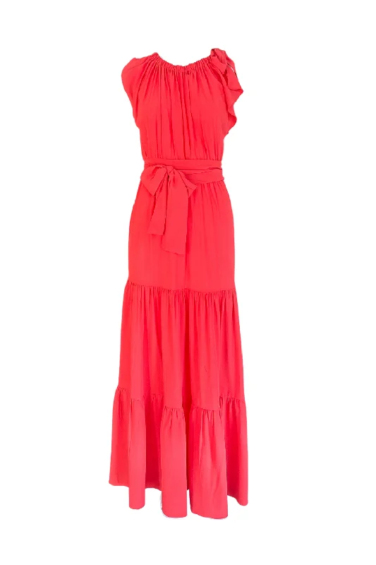 Ladies maxi dress smooth -Malta Bow Tie Maxi Dress