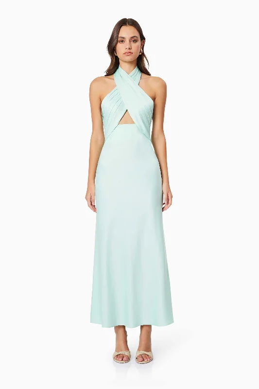 Ladies maxi dress knotted -Aria Maxi Dress - Mint