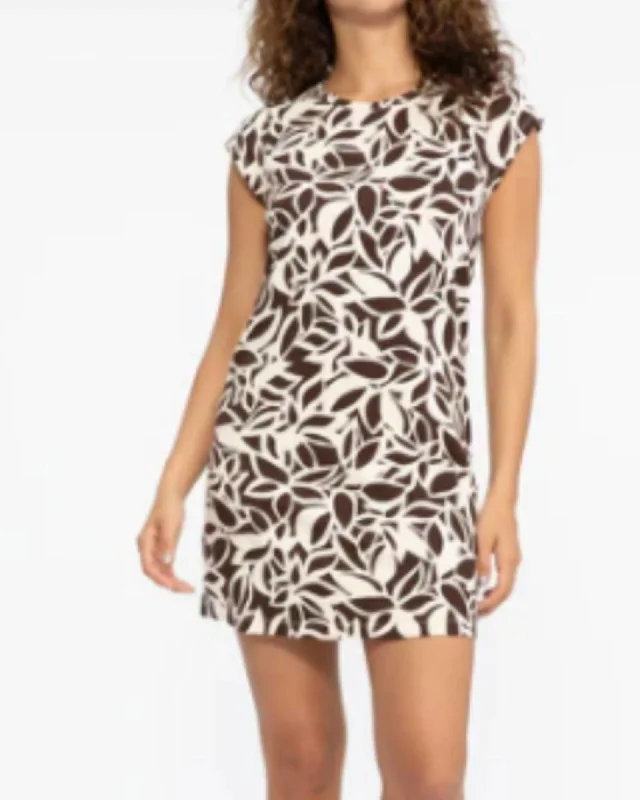 Women's shirt dress warm taupe -Carry On T-Shirt Dress In Chocolate Chip | Chocolate Chip