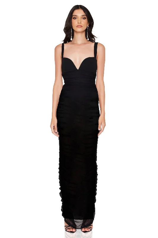 Ladies maxi dress brunch -Nookie Marlowe Maxi Dress - Black