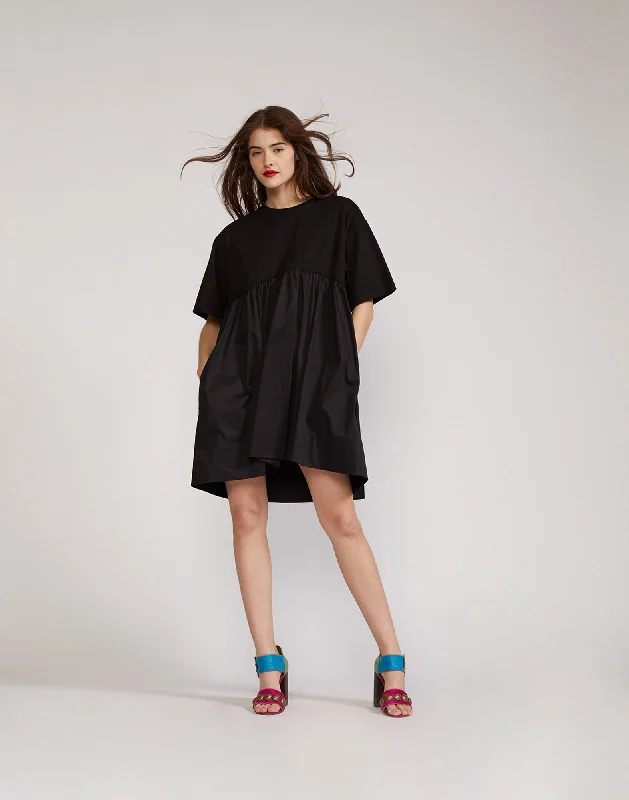 Women's shirt dress relaxed check -Bree Combo T-Shirt Dress