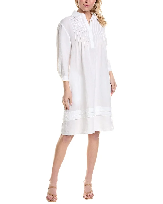 Women's shirt dress summer check -Peserico Linen Shirtdress