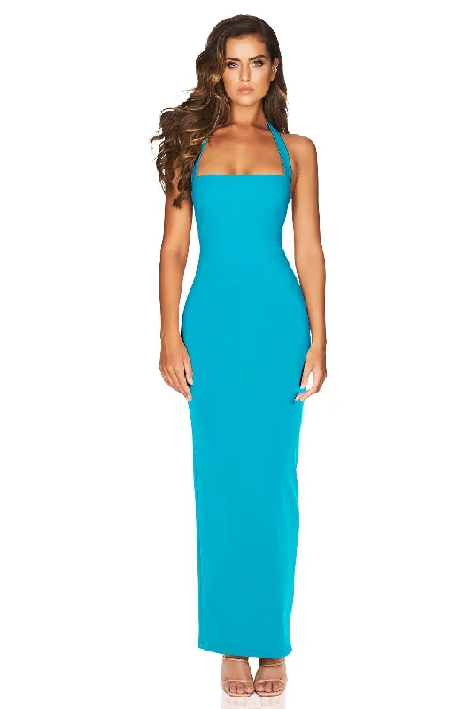 Ladies maxi dress round neck -Nookie Boulevard Maxi Dress - Blue