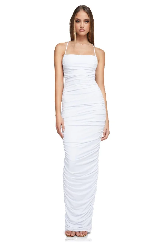 Ladies maxi dress comfy -Nookie Flirt Maxi Dress - White