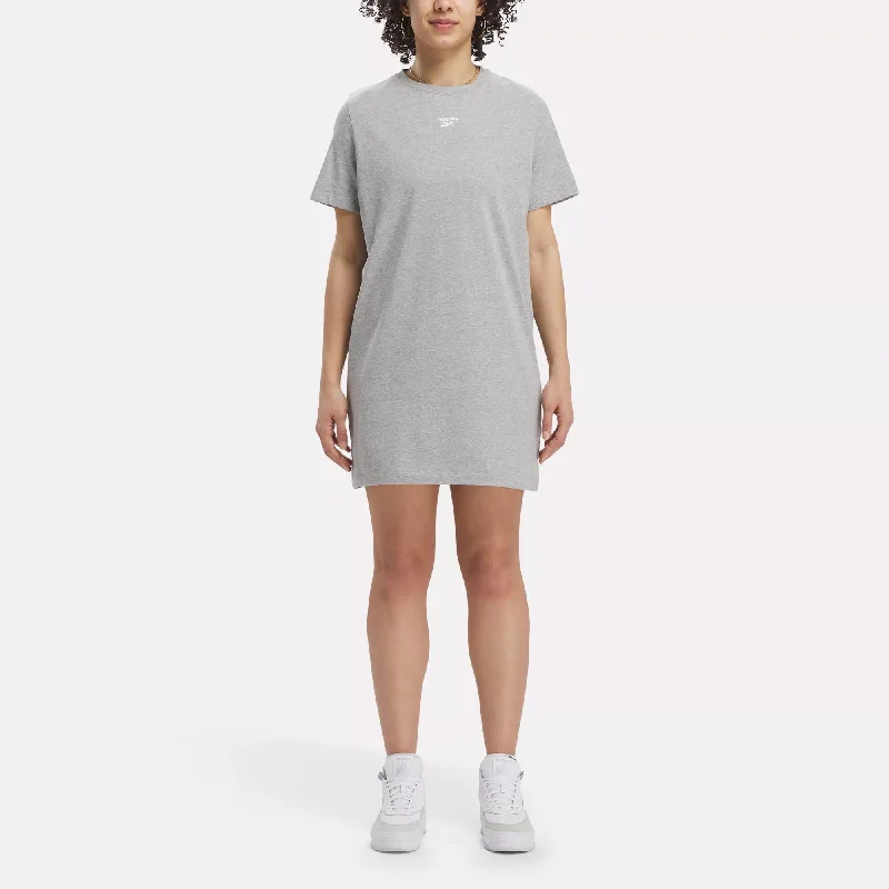 Women's shirt dress cinched waist -Reebok Identity T-Shirt Dress