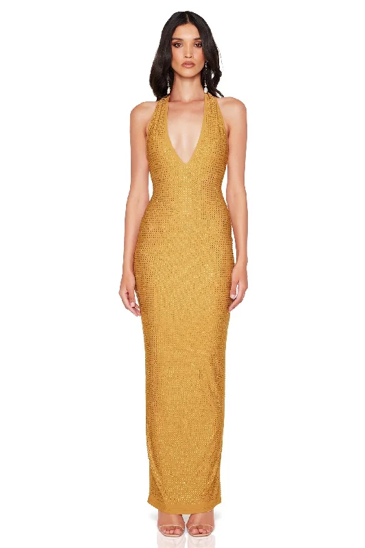 Ladies maxi dress premiere -Nookie Adriana Maxi Dress - Gold