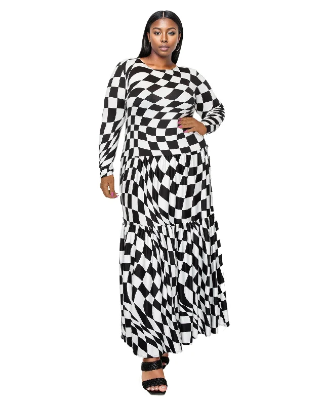 Ladies maxi dress travel -Grayson Tiered Maxi Dress | Black Ivory