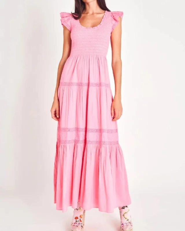 Ladies maxi dress serene -Chessie Maxi Dress in Vivid Pink | Vivid Pink