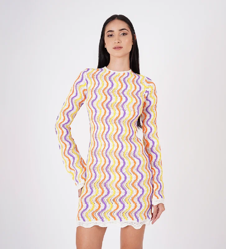 Women's midi dress soft -Piper Multicolor Midi Dress