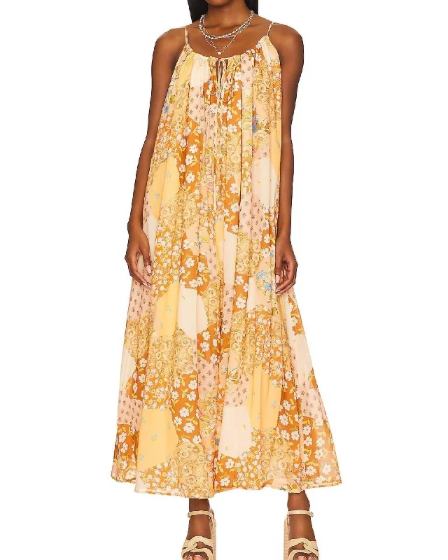 Ladies maxi dress reception -Freda Strappy Maxi Dress in Amber | Amber