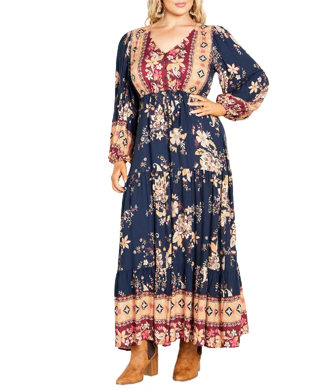 Ladies maxi dress cheerful -Ellery Maxi | Fantasy Brown