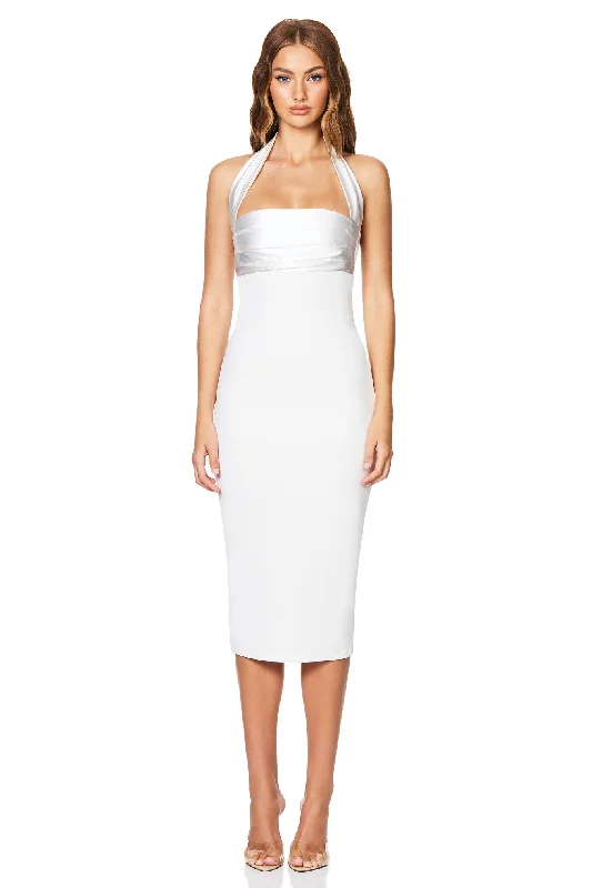 Women's midi dress autumn -Nookie Renaissance Midi Dress - Ivory