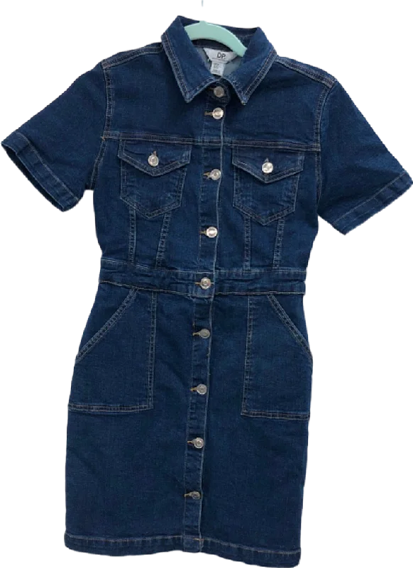 Women's shirt dress workday comfort -Dorothy Perkins Blue Denim Shirt Dress UK 6