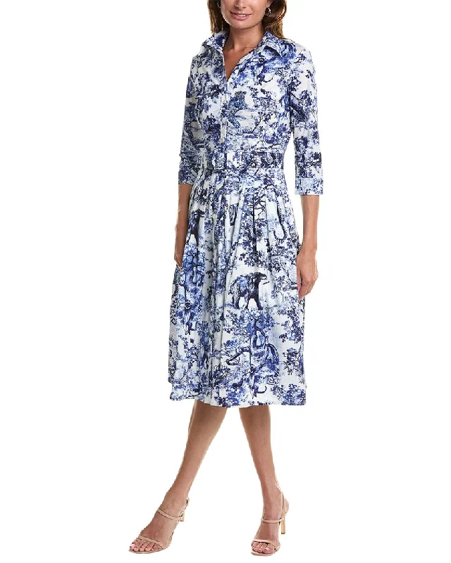 Women's shirt dress lightweight linen -Samantha Sung Audrey Shirtdress