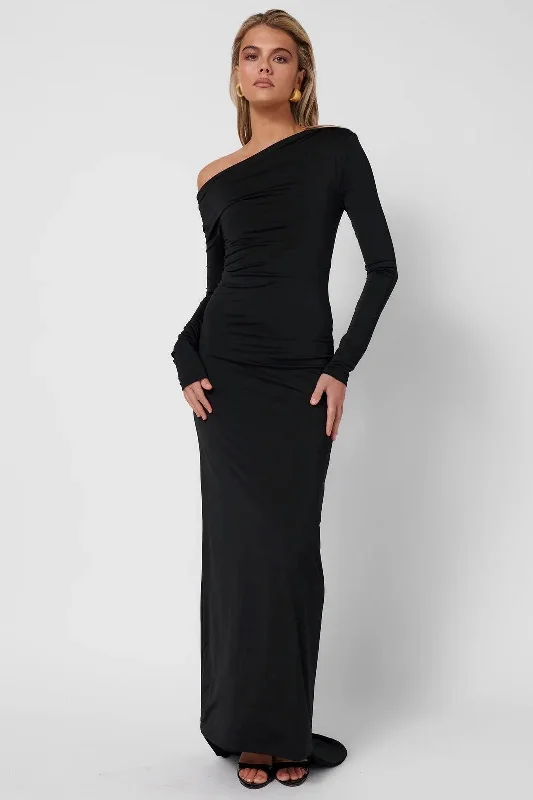 Ladies maxi dress airy -Margot Maxi Dress - Black