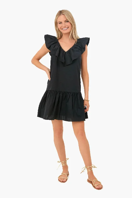 Ladies mini dress dinner -Black Mini Jo Dress