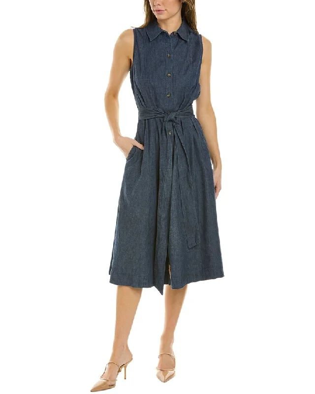 Women's shirt dress summer denim -Anne Klein Lightweight Shirtdress