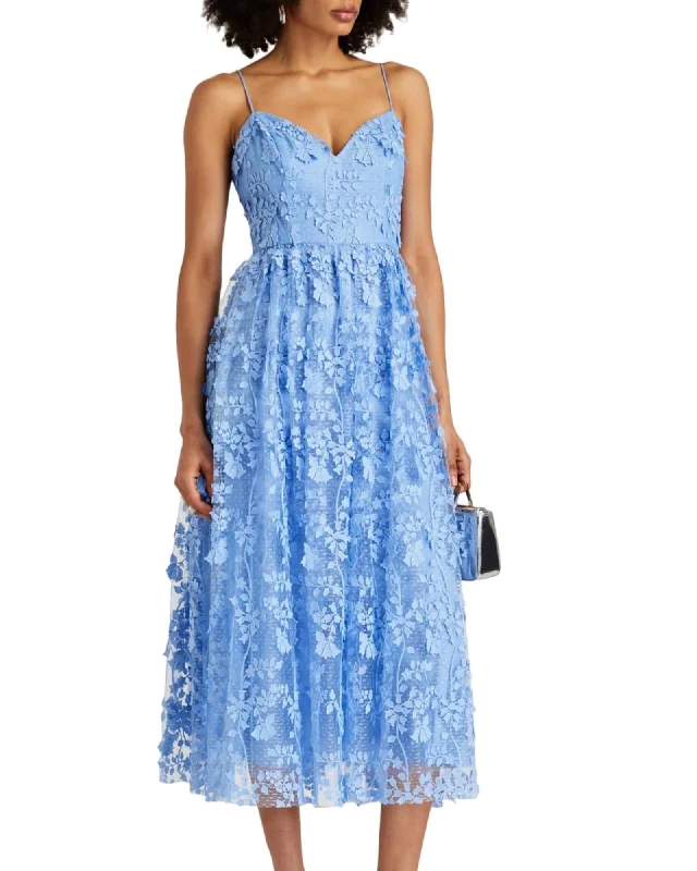 Women's midi dress shift -Sleeveless Tulle Midi Dress In Delphinium Blue | Delphinium Blue