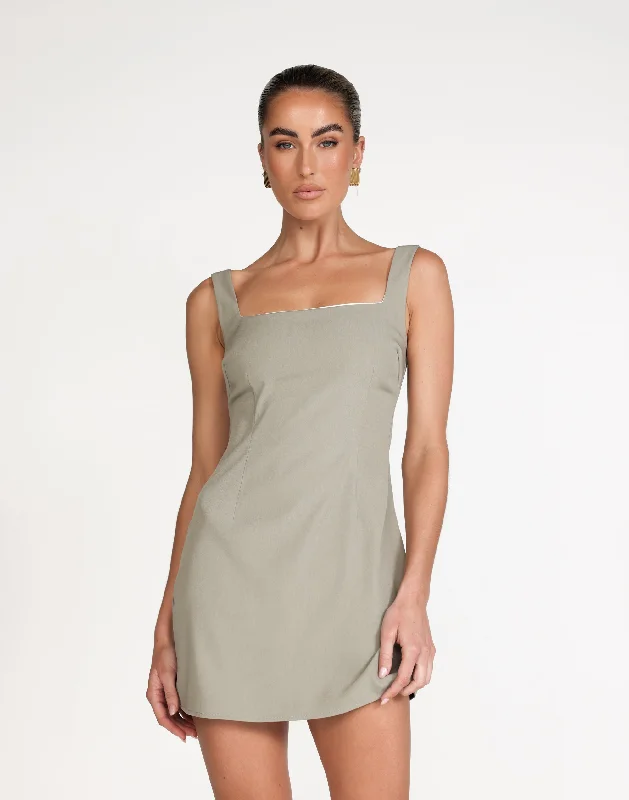 Ladies mini dress sparkly -Eliya Mini Dress (Seagrass)